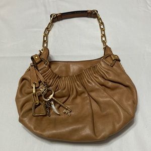 Juicy Couture Camel Colored Shoulder Bag with Gold Tone Hardware
